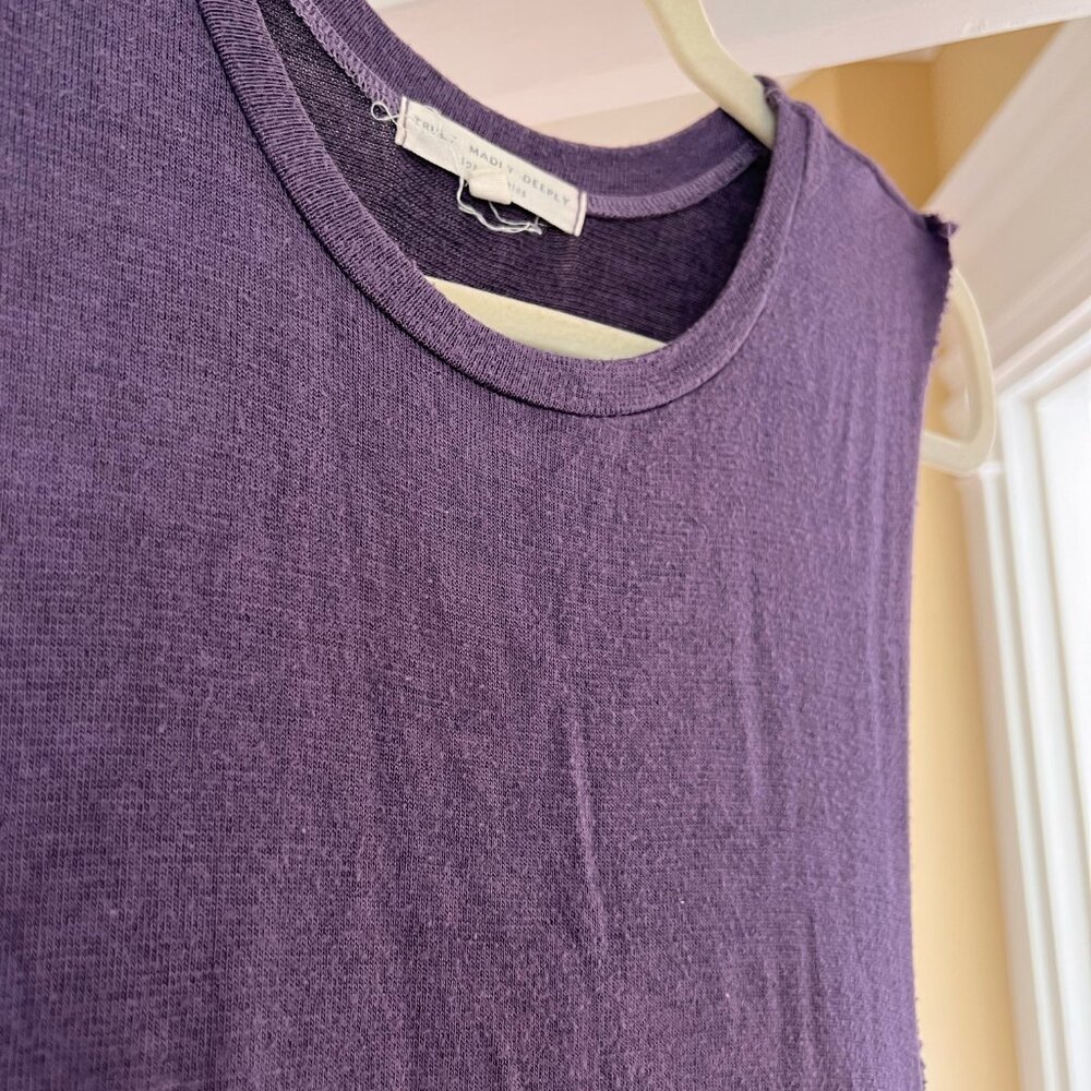 Truly Madly Deeply Cut Off Muscle Tank Top Purple Size S Urban Outfitters Boho